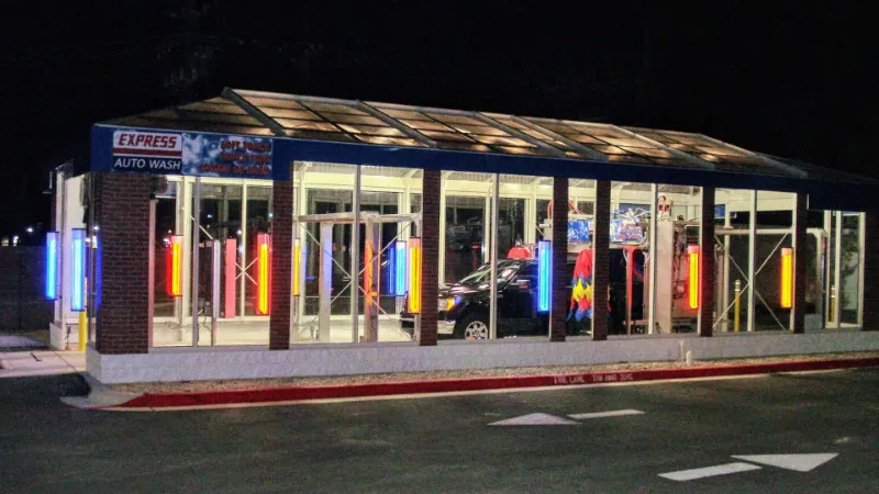 Professional car wash website design example for retail locations - modern design, mobile friendly, SEO optimized